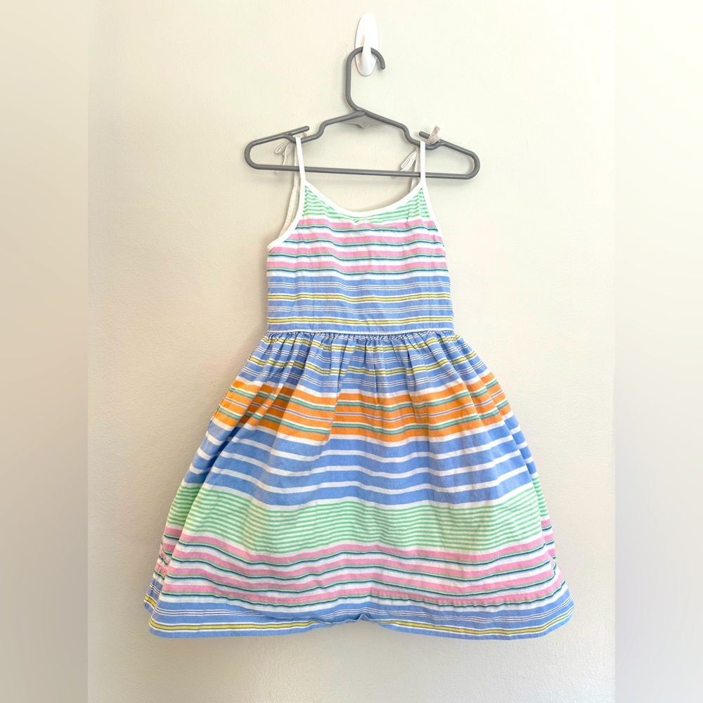 Polo Ralph Lauren Girls Striped Oxford Dress - Size 5